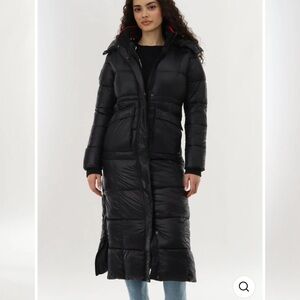 Canada Weather Gear Jacket Goose Medium Long Puffer Parka Faux Fur Hood